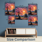 Wall Art - Japanese Serenity and Sunset