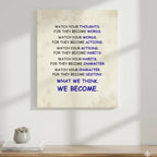 Wall Art - What we think, we become