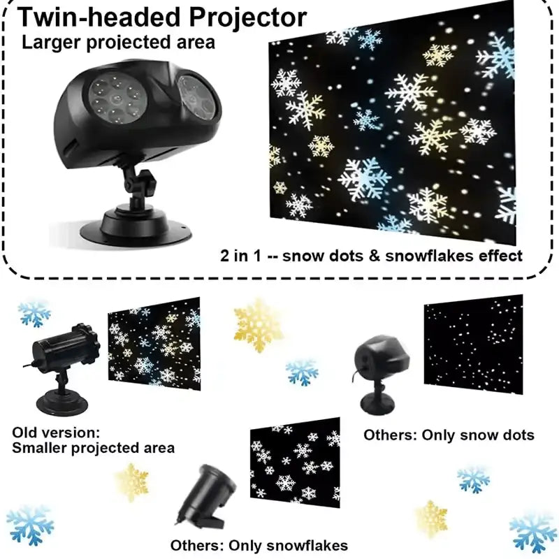 LED Christmas Light Projector Snow Projecting Lamp